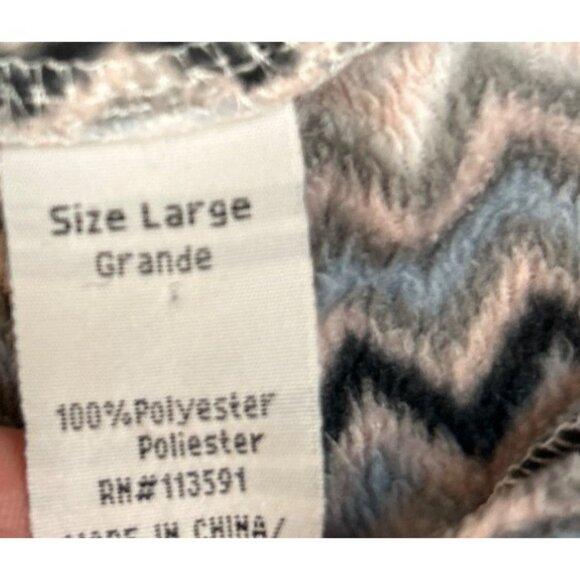 Hotel Spa Women's Pajama Set Chevron Print Cozy Retro Inspired Lounge wear - Picture 5 of 5